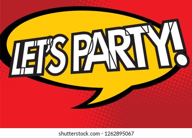 Let's party illustration vector
