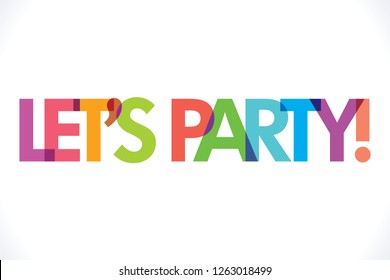 Let's party illustration vector