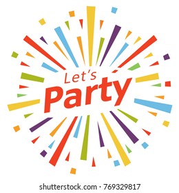 Let's party illustration vector