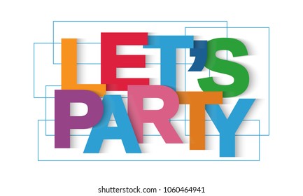 Let's party vector letters