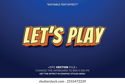 Let's Play 3d text effect editable effect