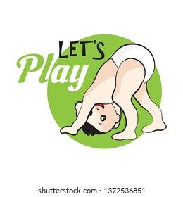 Let's Play Child Logo Template