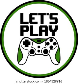 Let's Play. Game joystick vector