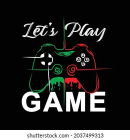 Let's Play Game With Ps Stick Icon Illustration, typhography design, vector illustration