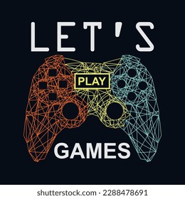 Lets Play Games Vector Design