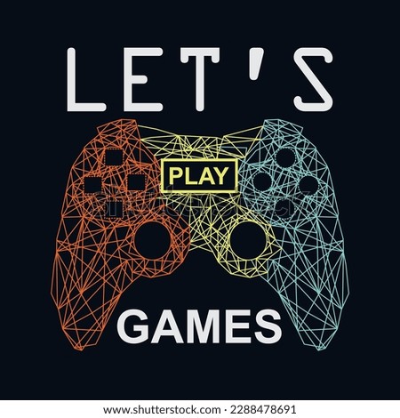 Lets Play Games Vector Design