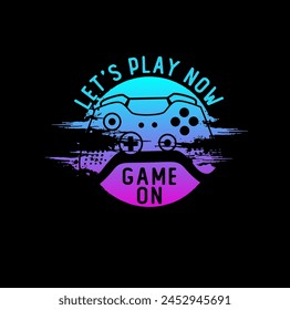 Vamos a jugar ahora Juego en , Tipografía camiseta GAME Ilustración vectorial de diseño.