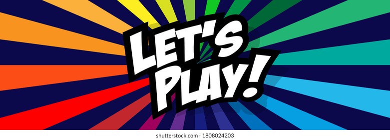 let's play on colorful banner