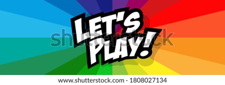 let's play on colorful banner Stock fotó © 