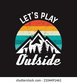 Let's play outside vector illustration. For t-shirt print and other uses.