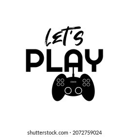 let's play sign on white background