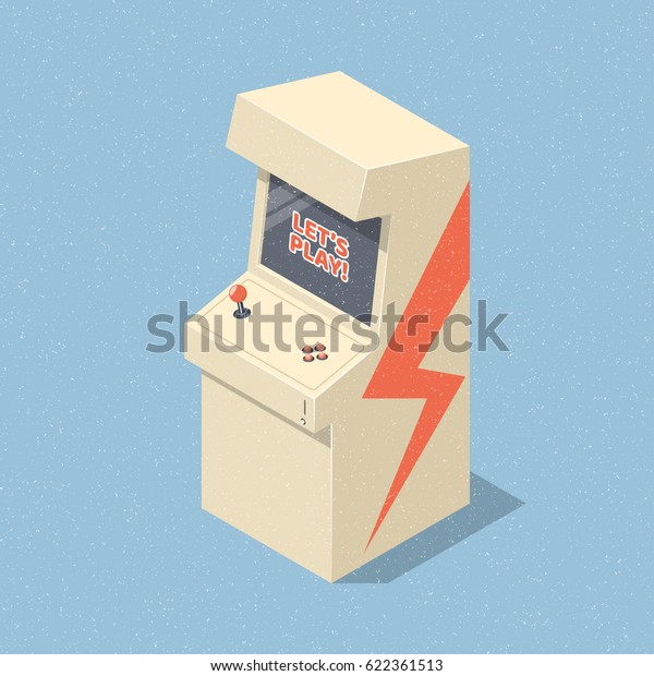 Lets Play Video Games Concept Retro Stock Vector (Royalty Free ...