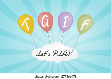 let's play when TGIF coming in vector style (eps10)