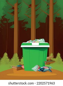 Lasst uns unsere Welt schützen. Umweltverschmutzung in der Natur.