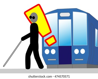 Let's protect the visually impaired at the home of the station.