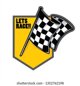 Let's Race Simple Logo