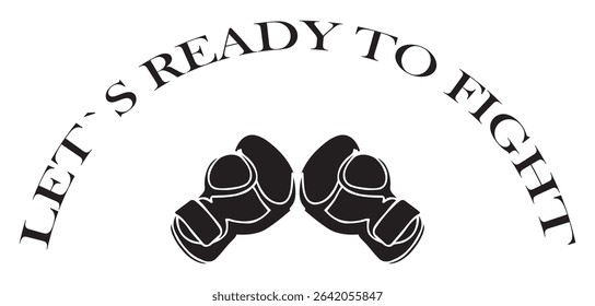 Let`s ready to fight Fist bump glyph icon. Vector illustration.