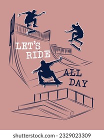 let's ride, boys graphic t shirt vector designs and other uses.