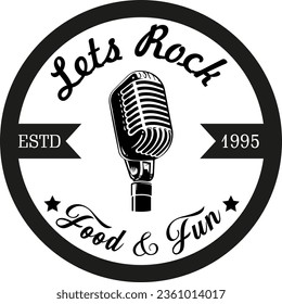 Logotipo del rock, menú del estuario