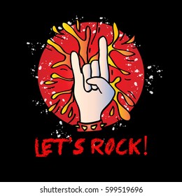  let's rock poster