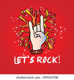  let's rock poster