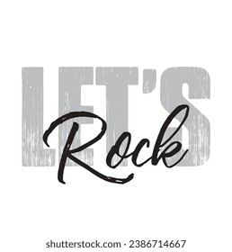 let's rock text on white background.