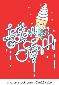 "Let's Scream For Ice Cream" Poster