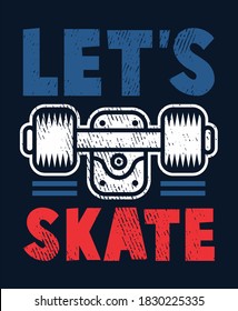 Skate cita el vector de diseño tipográfico
