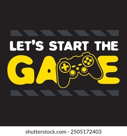 let's start the game text and game pad graphic