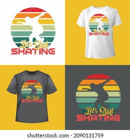 Lasst uns anfangen, T-Shirt-Design zu skaten
