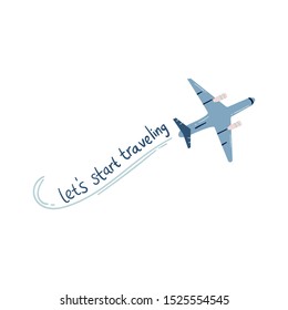 let's start traveling-plane vector illustration .Creative transportation texture for fabric,wrapping,textile, wallpaper,apparel.