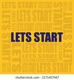 Lets Start with yellow background