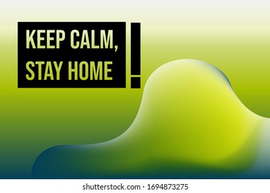 Let's stay home, work at home,stop coronavirus.Social media campaign and coronavirus prevention for reduce risk of infection and spreading the virus. Gradient vector illustration 
