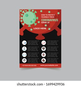 Let's Stop COVID-19 Coronavirus, COVID-19 Awareness Flyer, Coronavirus Awareness, nCov 2019 Awareness Flyer, Awareness Flyer, Useful, graphic, 
informative banner/poster/campaign/ad design