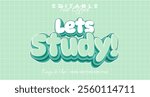 Lets study text effect, simple and trendy bold graphic style, editable text