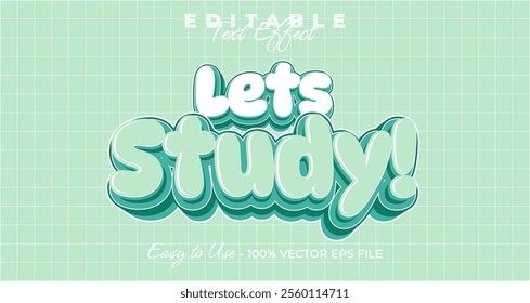 Lets study text effect, simple and trendy bold graphic style, editable text