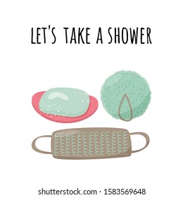Let's take a shower vector illustration.