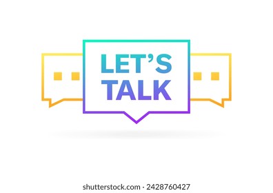 Let's talk bubble icon. Flat style. Vector icon