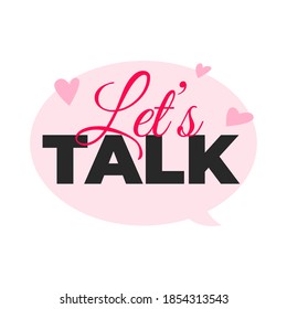 Let's Talk Love Icon Label badge Vector