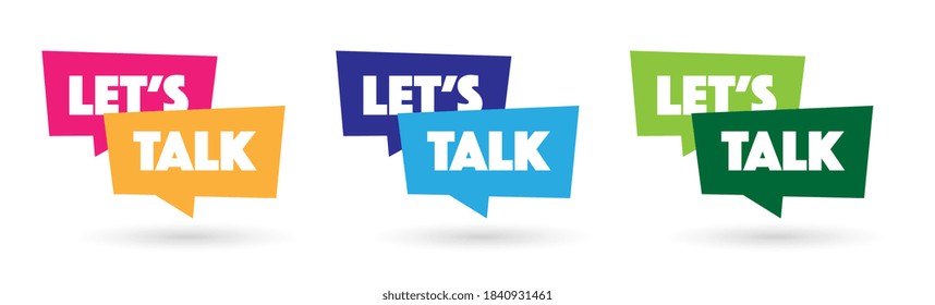 Let's talk on speech bubble