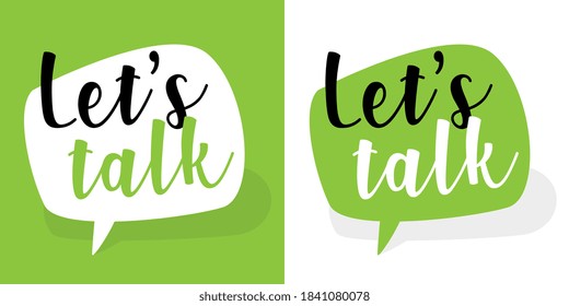 Lets Talk On Speech Bubble Stock Vector (Royalty Free) 1841080078 ...