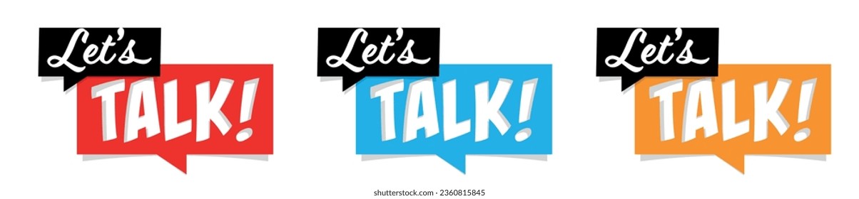 Let's talk on speech bubble