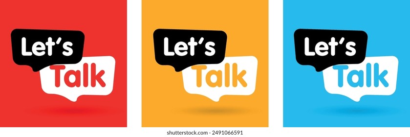 Let's talk on speech bubble