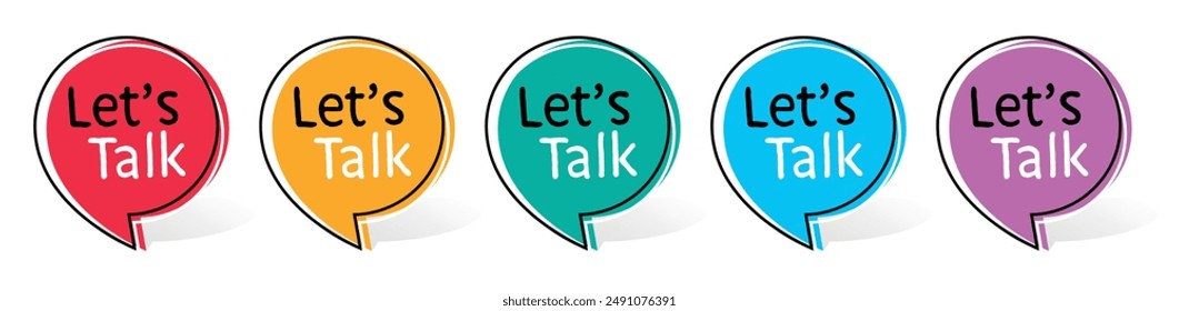 Let's talk on speech bubble