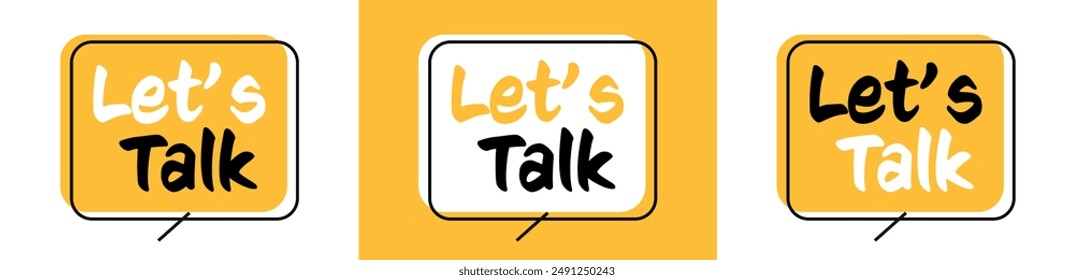 Let's talk on speech bubble