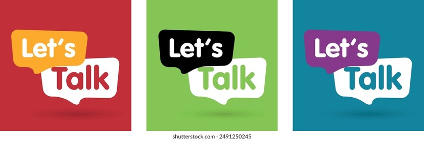 Let's talk on speech bubble