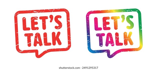 Let's talk on speech bubble