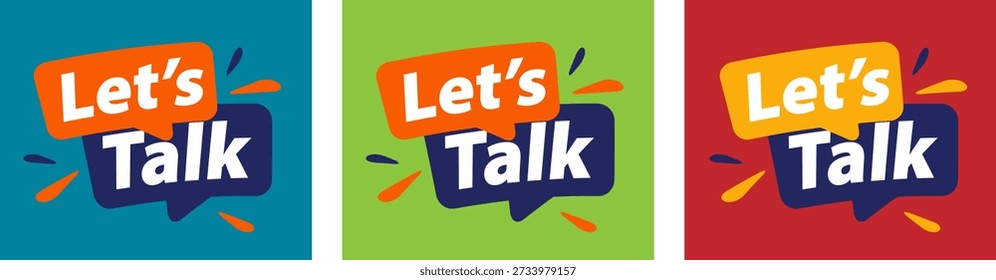 Let's talk on speech bubble
