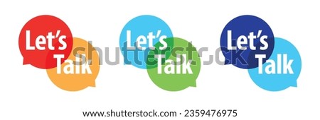 Let's talk on speech bubble Stockfoto © 