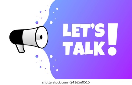 Let's talk sign icon. Flat style. Vector illustration